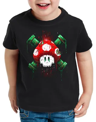 Produktbild von style3 Mario Totenkopf Kinder T-Shirt videospiel konsole world