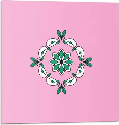 Produktbild von Blumenmuster Mit Blättern – Selbstklebende Fliesen – Wandverkleidung – Wandpaneel – PVC Fliesen – Vinylflisen – PCV Flisen – Selbstklebend – Wanddeko – 20 Stück 20 x 20 cm