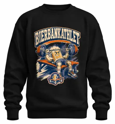 Zdjęcie produktu dla Koszulka sportowa "Bierbankathlet", humorystyczny nadruk, styl bawarski, spodnie skórzane, sukienka "Dirndl", bluza, sweter, czarny, rozmiar S