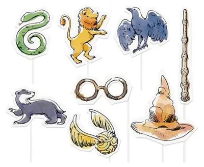 Imagen del producto de Accesorios para fotos y fiestas de Harry Potter, juego de 8 piezas, talla única