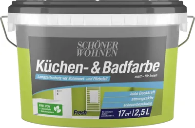 Produktbild von Schöner Wohnen Küchenfarbe und Badfarbe matt im Farbton FRESH 2,5L