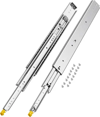 Obrázek produktu pro Zásuvkový pojezd VEVOR s plným výsuvem, 762 mm, zásuvkový pojezd, teleskopické pojezdy, 1 pár, nosnost 226,8 kg, boční pojezd s kuličkovým ložiskem a aretací