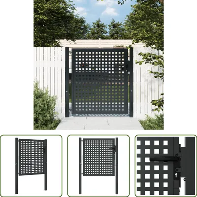 Obrázok produktu pre The Living Store záhradná brána antracit 105x150 cm oceľ