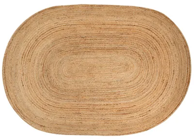 Produktbild von Steffensmeier Jute Teppich Goa| Oval | Wohnzimmer, Flur, Essbereich | handgeflochten, Größe: 80x150 cm