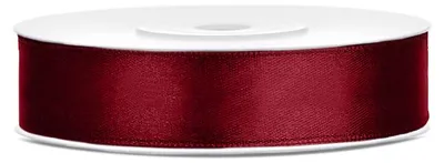 Obrázok produktu pre Wstążka satynowa 12 mm x 25 m Bordowa