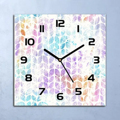 Produktbild von Wanduhr Echt-Glas-Küchenuhr Bunte Aquarellfarbe Quarz 30x30 Deko Bilder