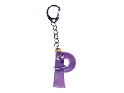 Produktbild von P Barbapapa Schlüsselanhänger Miniblings Anhänger Buchstabe Name Initiale lila