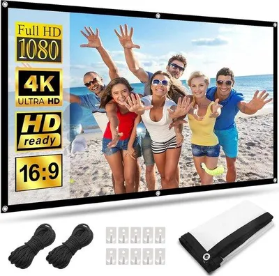 Produktbild von Famanu Projektionsschirm 60 Zoll - ideal für Heimkino und Präsentationen