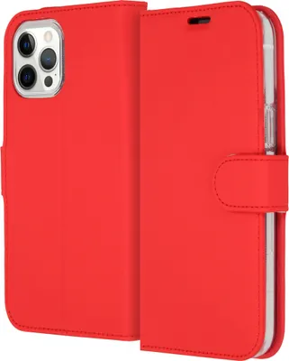 Produktbild von Accezz Wallet TPU Klapphülle iPhone 12 Pro Max - Rot
