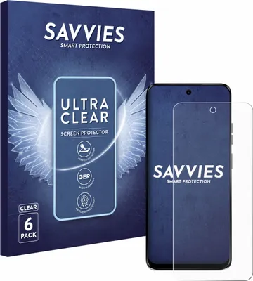 Produktbild von 6x Für Motorola G34 5G Schutzfolie Savvies Displayschutz Display Schutz Folie Klar Transparent