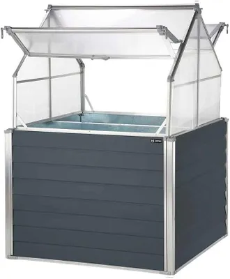 Produktbild von Balkon Gewächshaus Mini-Gewächshaus 120x120x169 cm, Grau