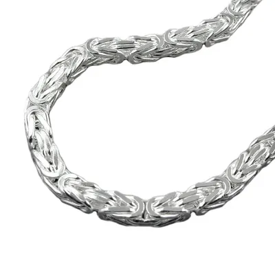 Produktbild von Kette 6mm Königskette vierkant glänzend Silber 925 60cm silber 6x6mm