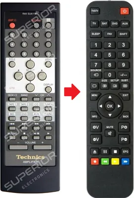 Produktbild von Ersatz Fernbedienung für Technics RAK-SUA11WH