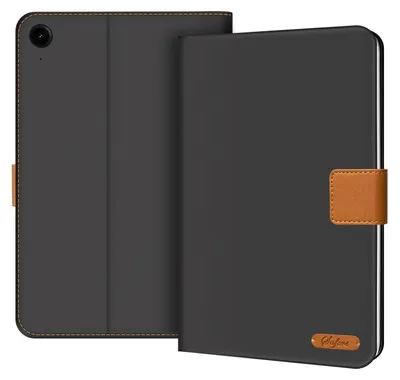 Produktbild von Conie Tablet Klapp Tasche für Samsung Galaxy Tab A9 8.7 Kartenfach Rundumschutz Book Hülle mit Aufstellfunktion in Grau