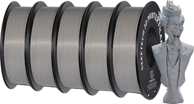 Obrázok produktu pre filament pre 3D tlačiarne, ekologický materiál PLA, kompatibilný s FDM tlačiarňami, ŠEDÝ