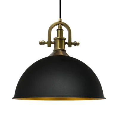 Produktbild von Pendelleuchte Industrielle Metall Groß 40 cm, Schwarz Pendellampe, Küchenlampe