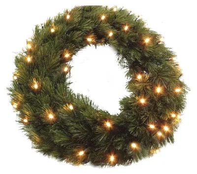 Produktbild von Edelman Triumph Tree LED Weihnachtskranz Forest Frosted 72 LED warmweiß außen 60 cm grün