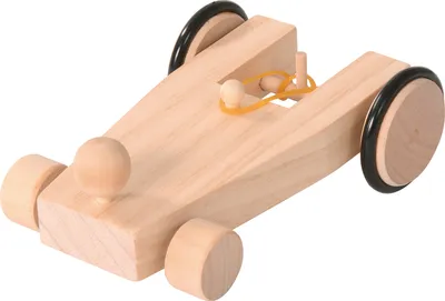 Produktbild von EDUPLAY 210277 Auto mit Gummiantrieb, 14 x 9,5 x 4,5 cm, natur