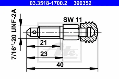 Produktbild von ATE Entlüftungsschraube 03.3518-1700.2 23,0mm