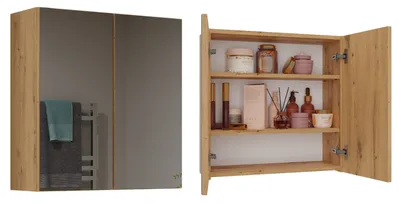 Produktbild von Topeshop POLA 2DL ARTISAN Aufbewahrungsschrank für Badezimmer Eiche