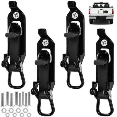 Produktbild von TRANKIELO® - 4 Stück Schaufelhalter, 17-40 mm – Dachklemmen aus Metall und Gummi – Montagehalterungen für Schaufelset