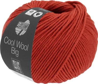 A ball of red yarn with a label.