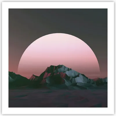 Produktbild von Poster - Poster ohne Rahmen - Landschaft Berge Sonne - 60x60 cm - Wand Bild - Wanddeko - Wandbilder - Kunstposter - Wandposter - Bilder - Kunstdruck - Wanddekoration - Wandbild - P2XAC60x60-4320