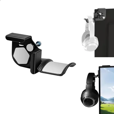 Image de Support casque pour écran - Support universel pour casque - Réglable - Noir