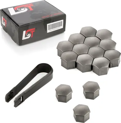Produktbild von 15x Radschrauben Abdeckkappen Radschraubenkappen 17 mm grau für BMW MINI
