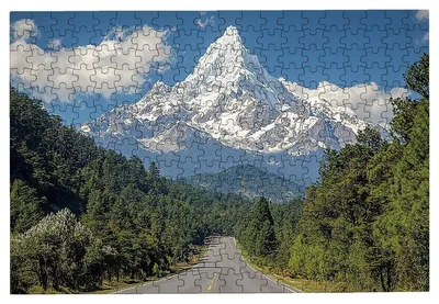 Zdjęcie produktu dla Puzzle 3000 elementów dla dorosłych, przedstawiające las i góry
