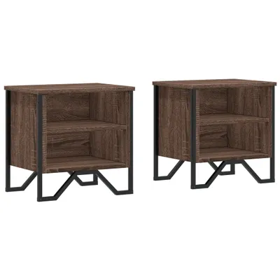 Produktbild von "WINTER SALE"Nachttisch 2er Set, für Schlafzimmer - elegantes Design - Nachtkommode - Eichen-Optik 40x30x40cm Holzwerkstoff - Nachttische & -schränke NeuMöbel212824