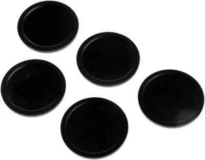 Obrázek produktu pro Puky pro stolní hokej – Disky pro stolní hry – Hra stolního hokeje – Odolný plast – 50 mm – Černá barva