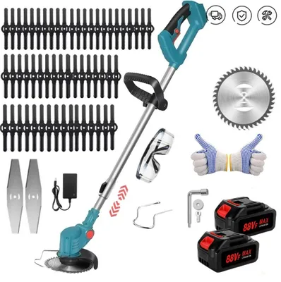 Produktbild von Akku-Rasentrimmer,21V Akku und Ladegerät,Cordless Weed Wacker,90° Trimmwinkel,Teleskop-Stiel & Zusatzhandgriff