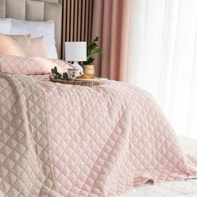 Immagine prodotto di MARKIZETA MOLLY Copriletto decorativo, dimensioni 220x240cm, colore 004 rosa cipria 651350/NAP/004/220240/1