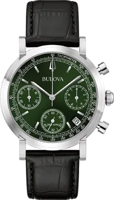 Produktbild von Bulova 96B457 Herrenuhr Chronograph Classic Schwarz/Grün