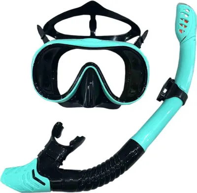 Produktbild von OKWISH Tauchmaske Schnorchelmaske Schnorchelset Taucherbrille VollmaskeTauchmaskeTaucherbrille Schnorchelset Vollgesichtsmaske Erwachsen Grün+Schwarz