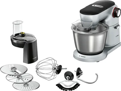 Zdjęcie produktu dla Bosch MUM9D33S11, 5,5 l, Czarny, Srebrny, obrotowy, 1 m, Stal nierdzewna, Metal