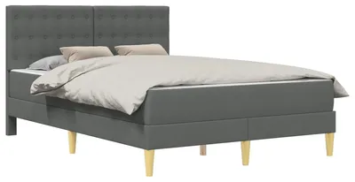 Obrázok produktu pre vidaXL Rám postele s matracom tmavosivý 120 x 190 cm látka