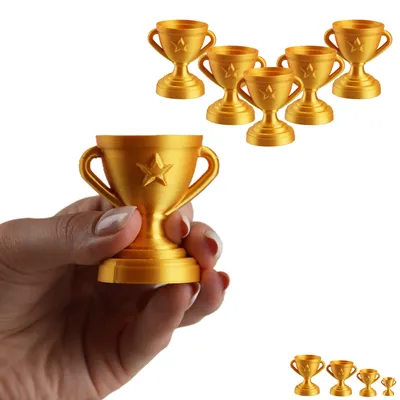 Image de Mini trophée coupe – figurine récompense impression 3D PLA – Doré, M · 5 cm · pakiet 5 szt.