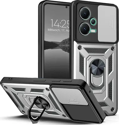 Produktbild von Armor Handyhülle für Xiaomi Redmi Note 12 5G Kameraschutz Handy Panzer Case Cover Schutzhülle Outdoor Farbe: Silber