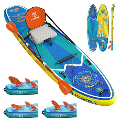 Produktbild von Aufblasbares Stand-Up-Paddleboard – Für 2 Personen – Mit Sitz – 86 cm Breite – Tragfähigkeit: 190 kg