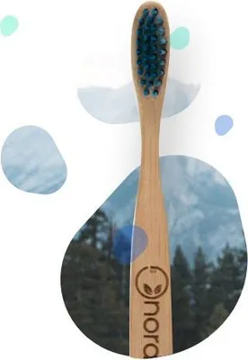 Obrázek produktu pro Nordics Dětský bambusový kartáček modrý 1 ks
