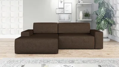 Produktbild von Ecksofa TOTI mit Schlaffunktion. Farbe: Braun 16.