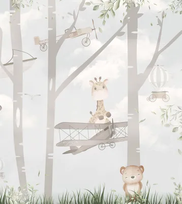 Immagine prodotto di Sanders & Sanders fotomurale animali della foresta grigio chiaro 250 x 279 cm