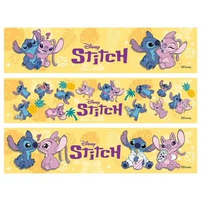 Produktbild von dekora - Essbare Stitch und Angel Bänder 21 x 5 cm - Tortendeko