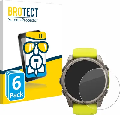 Produktbild von 6x BROTECT Schutzglas für Garmin Fenix 8 Solar (51 mm) Schutzfolie Panzer Folie Glas Display Schutz klar