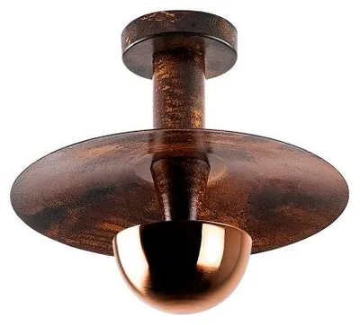 Image de Suspension Luminaire en métal cuivre - 28 x 28 x H 26 cm