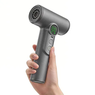 Produktbild von 200 W Kabelloser Haartrockner,USB-aufladbar,batteriebetrieben,15 600 mAh,tragbar mit USB-C-Anschluss, ideal für Reisen,Camping und Studentenwohnheim