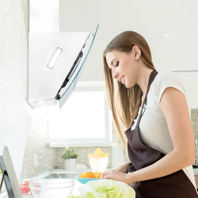 Obrázok produktu pre Klarstein digestor s recirkuláciou/odsávaním, tichý digestor, nástenný digestor z ušľachtilej ocele, digestor s filtrom, digestor 60 cm, digestor s recirkuláciou a LED svetlom, šikmý digestor s prietokom vzduchu 509 m³/h