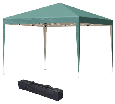 Produktbild von Gartenpavillon 3x3 m - Faltpavillon - UV-Schutz - Stahlgestell - Oxford-Gewebe - Mit Tragetasche - Grün